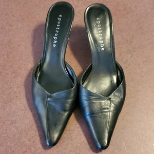 APOSTROPHE  BLACK MULE HEEL